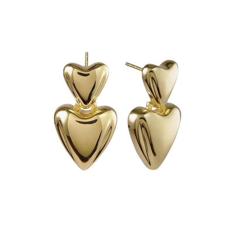 Double Hearts Earrings
