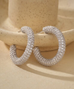 C-shape Stud Earrings