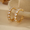 C-shape Stud Earrings
