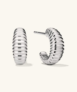 C-shape Stud Earrings