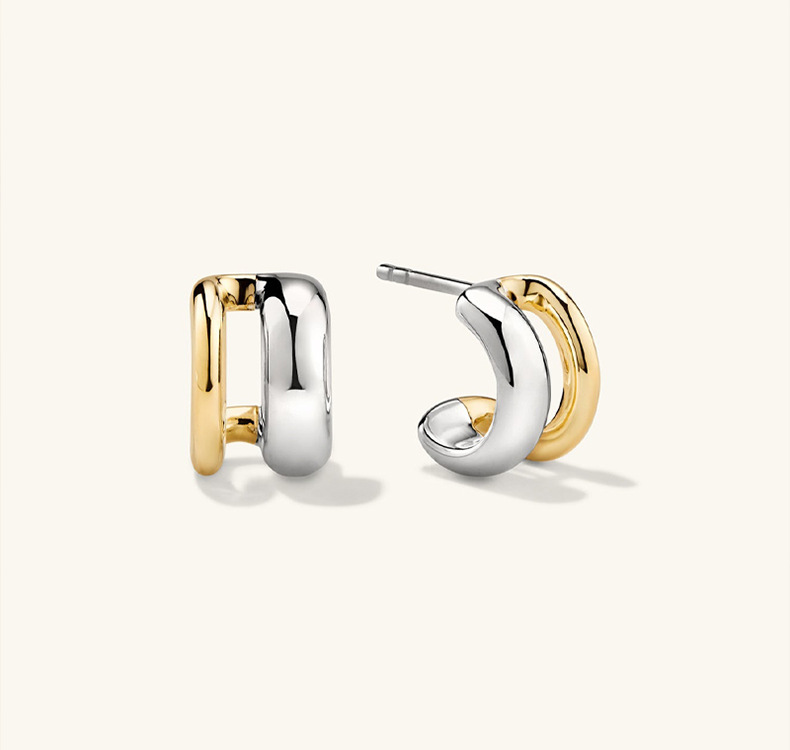 C-shape Stud Earrings