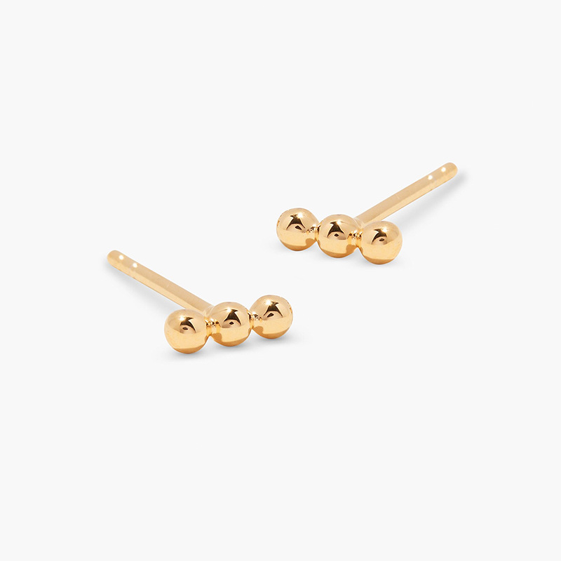 Three Balls Stud Earrings