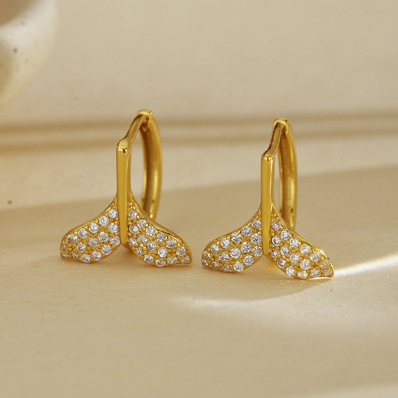 Fish Tail Hoop Earrings